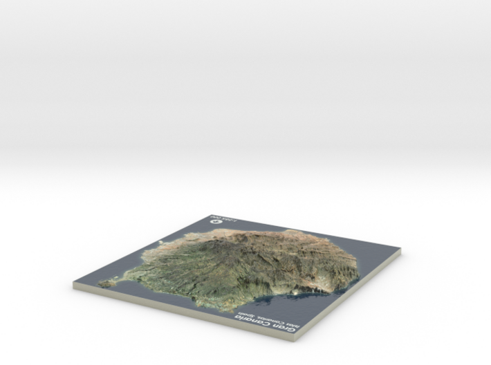 Gran Canaria Map, Canary Islands - Medium 3d printed