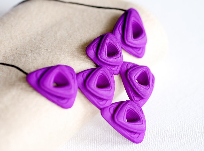 Rose Necklace 3d printed rose necklace in violet purple