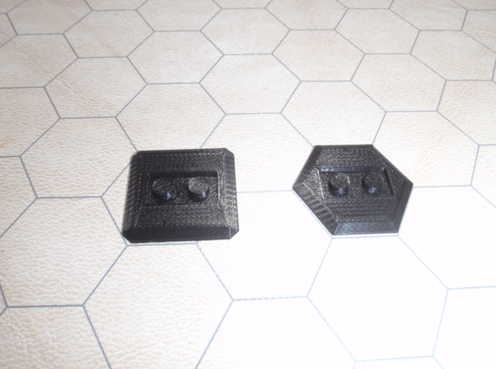 LEGO-inspired conversion base plate (hex) 3d printed 