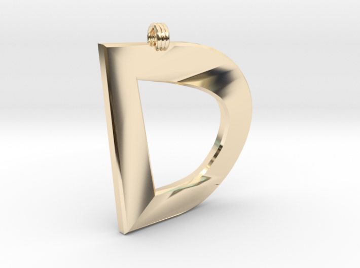 Distorted Letter D 3d printed