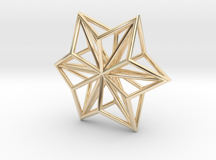 Origami STAR Structure, Pendant. 3d printed