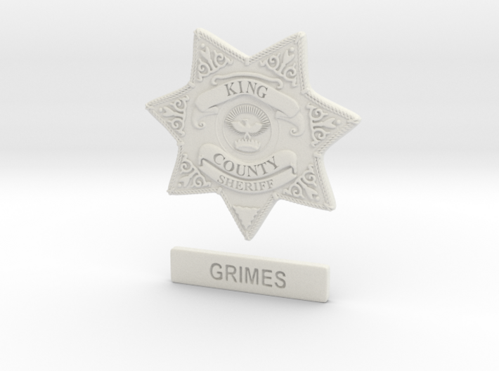 Walking Dead sheriff Grimes badge 3d printed