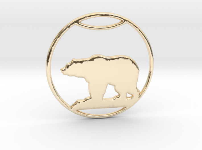 Polar Bear Pendant 3d printed