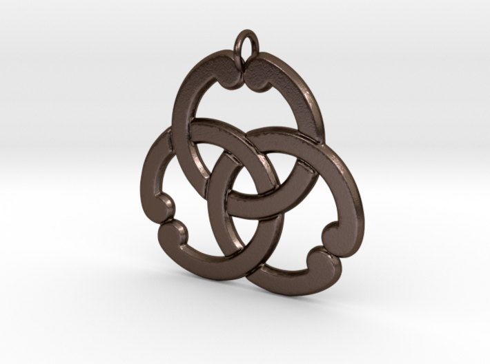 Matsuya: Interlocked Rings Pendant 3d printed