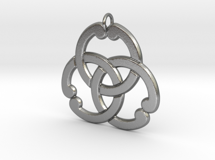 Matsuya: Interlocked Rings Pendant 3d printed