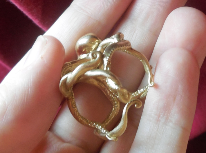 Octopus Ring 3d printed 