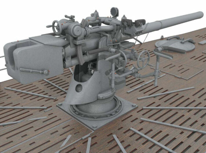 1/96 DKM 8.8 cm SK C/35 Naval Gun 3d printed 
