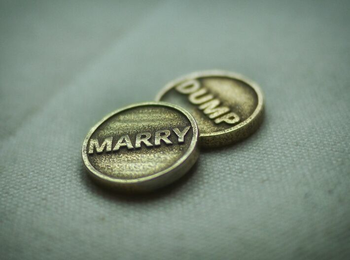 Coin: Marry or Dump 3d printed
