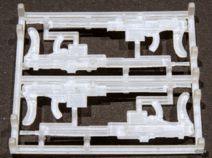 ETS35009 Reibel Machine Gun - 6 types, 2 of each 3d printed The shorted machine guns