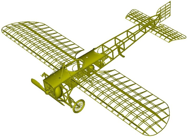 1/18 scale Bleriot XI-2 WWI model kit #1 of 3 3d printed