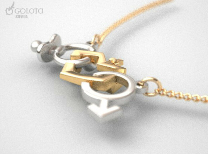 Trio Baby Finder necklace 3d printed 