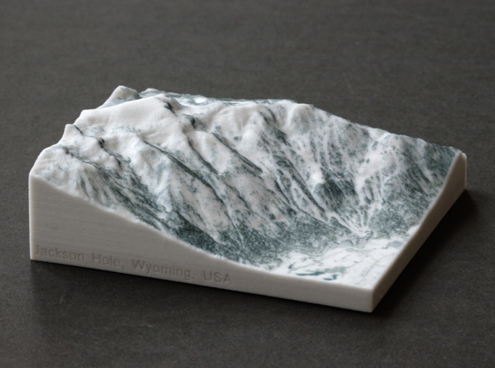 Jackson Hole in Winter, Wyoming, 1:50000 3d printed