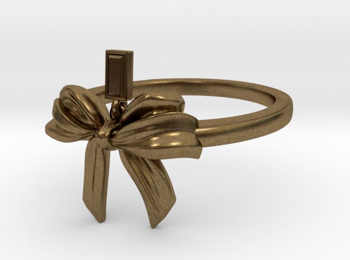 Bow Ring Ribbon 3d printed