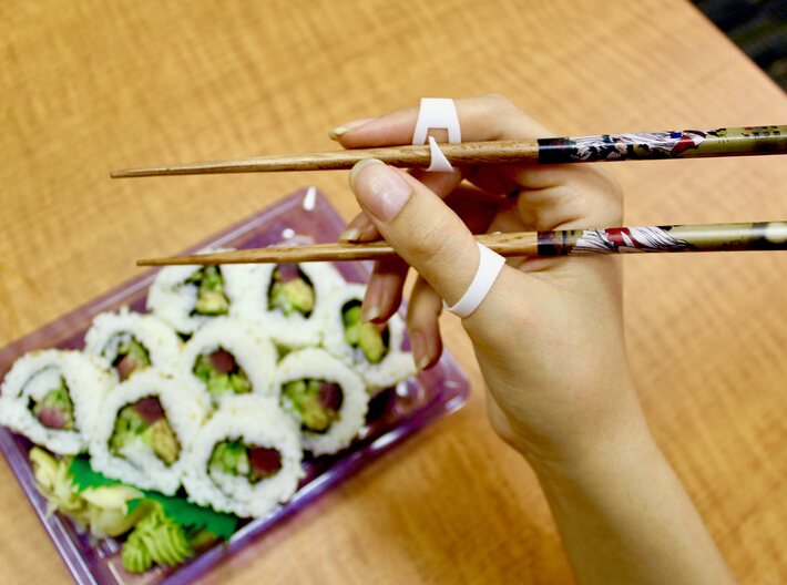 AMSA (chopstick assistant) - Thumb Ring 3d printed 