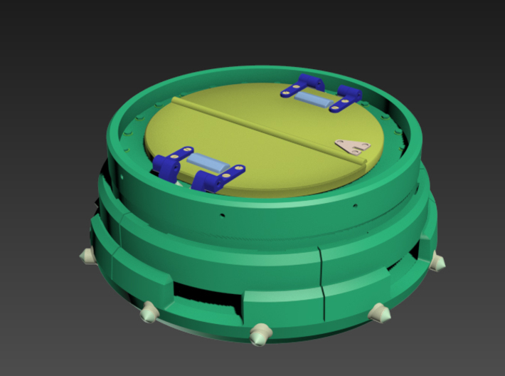 Panzer IV Ausf D Cupola Part A 1:16 scale 3d printed