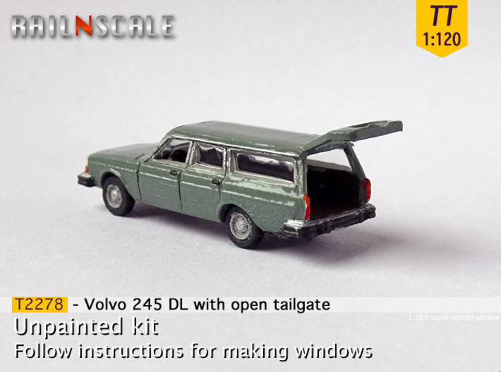 Volvo 245 DL with open tailgate (TT 1:120) 3d printed 