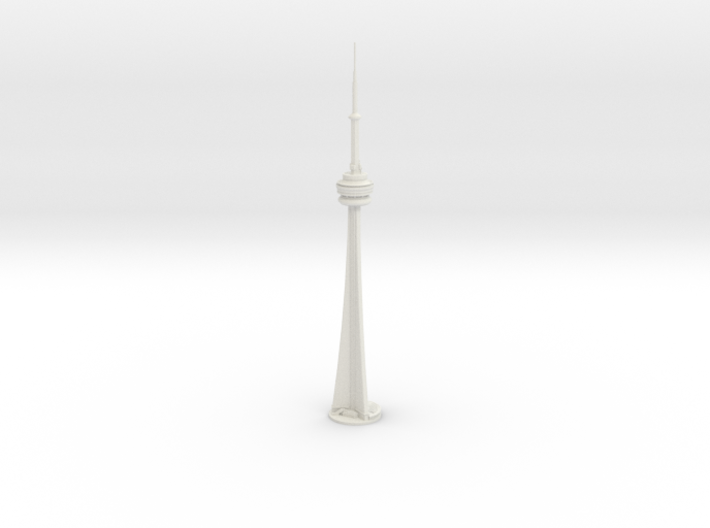 CN Tower (1:2000) 3d printed Assembled model.