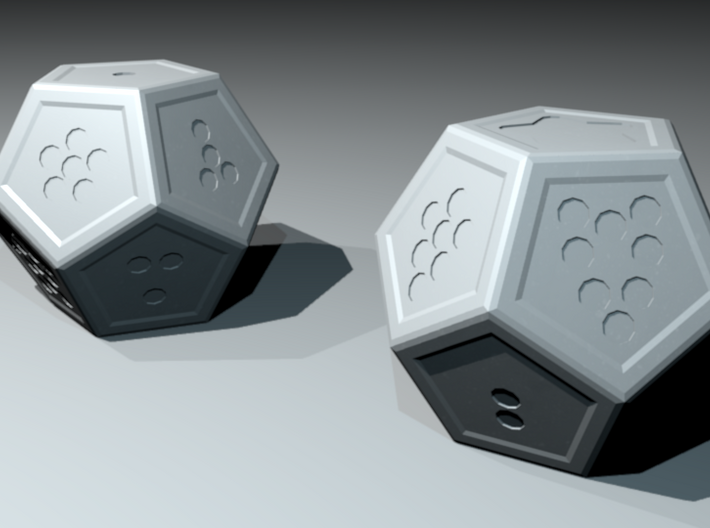 Star: Stylized d12 3d printed As rendered in Blender.