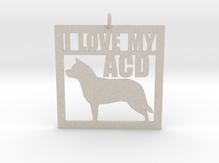 I Love My Australian Cattle Dog 3d printed