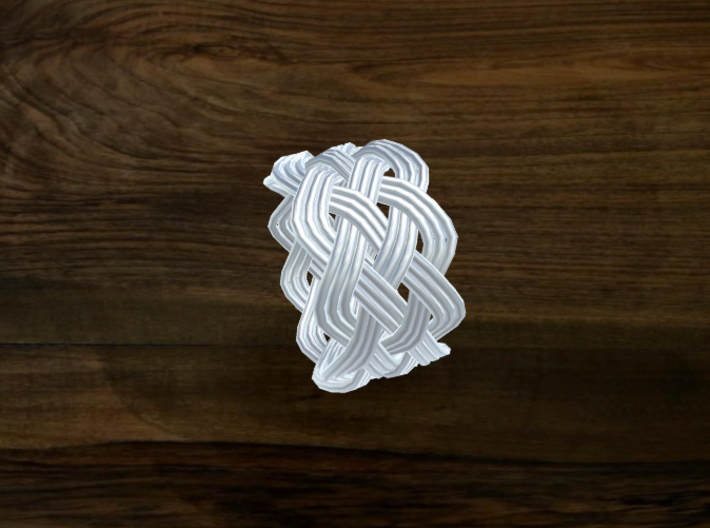 Turk's Head Knot Ring 5 Part X 9 Bight - Size 7 3d printed