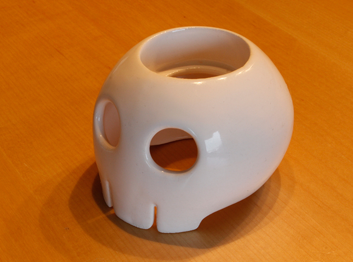Toon Skull Tea Light Holder 3d printed 