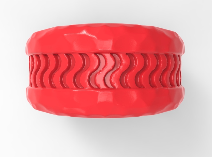 Wave Ring Pl 3d printed 