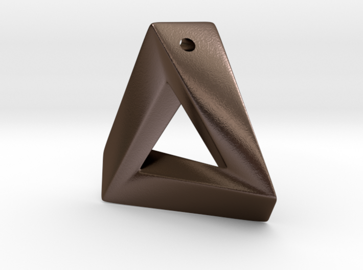 Impossible Triangle Pendant 3d printed