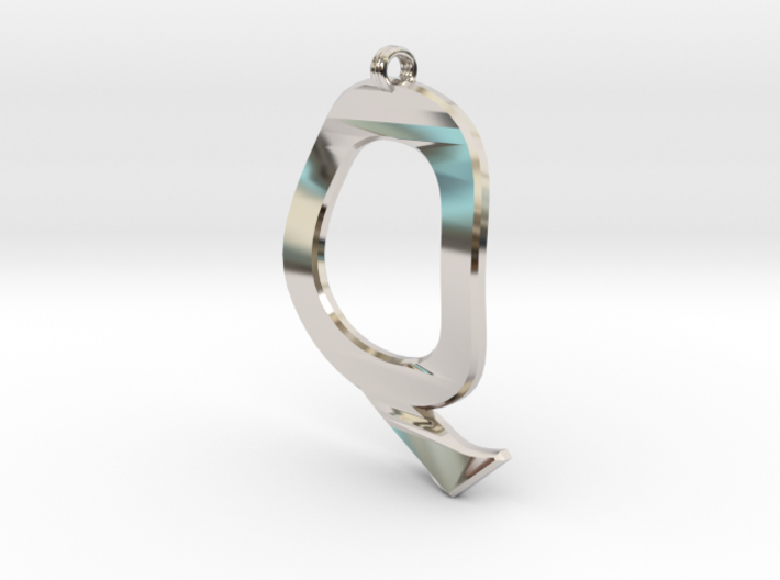 Distorted letter Q 3d printed