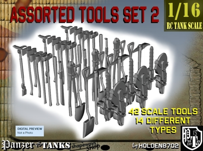 1-16 Assorted Tools Set2 3d printed