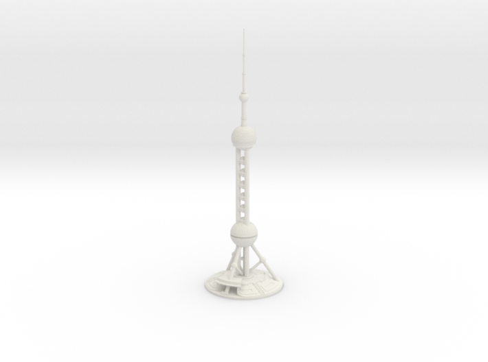 Oriental Pearl Tower (1:2000) 3d printed Assembled model.