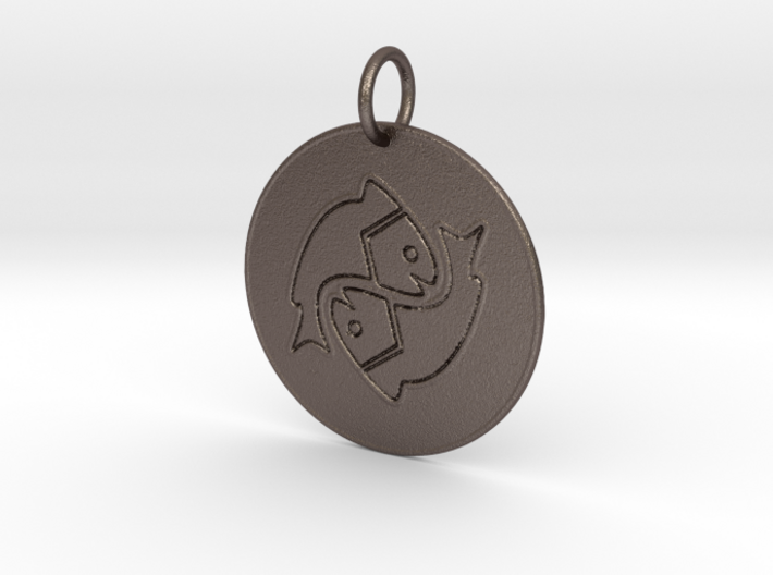 Pisces Keychain 3d printed