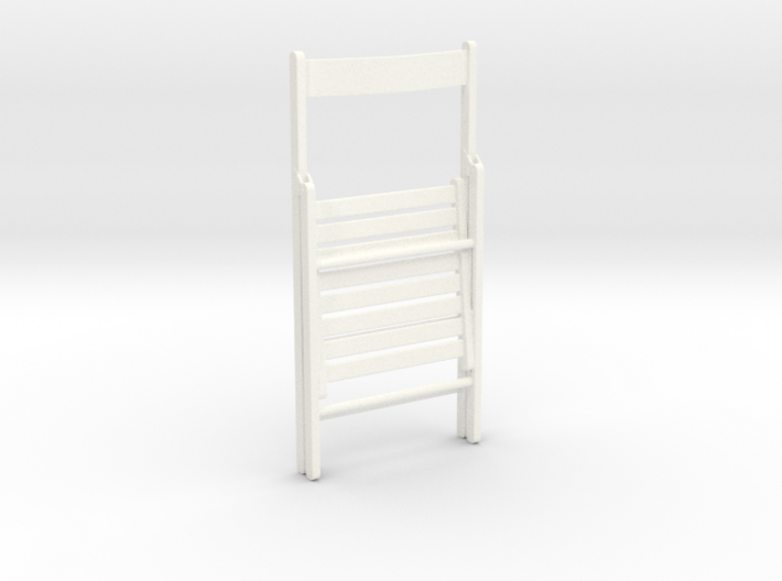 Wooden folding chair, folded, 1:12 3d printed
