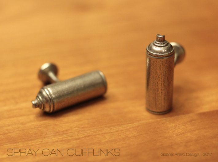 Spray Paint Can Cufflinks 3d printed 