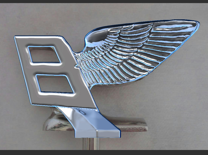 Hood Ornament for Bentley 3d printed 
