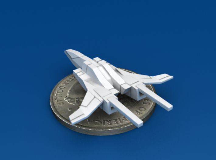 Space Fighter Type-B, 4-Pack 3d printed Aft 3/4 View