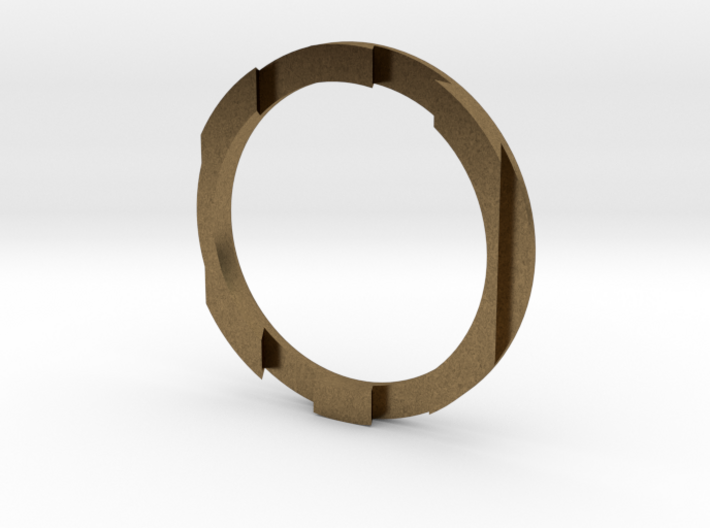 Metal Puzzle Ring! (size:9, side: B) 3d printed