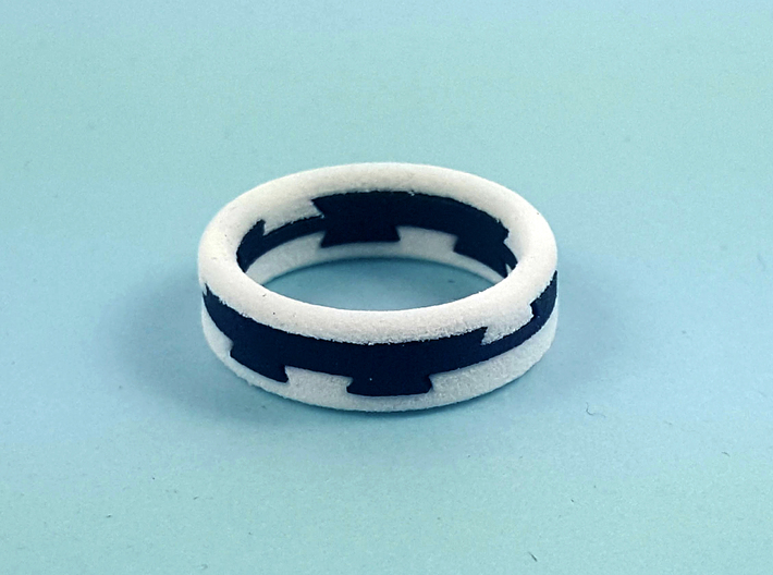 Plastic Puzzle Rings! (3-piece set, Size 9) 3d printed 