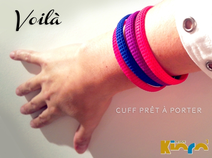 Voilà Cuff 3d printed Strong & Flexible Plastic         Polished