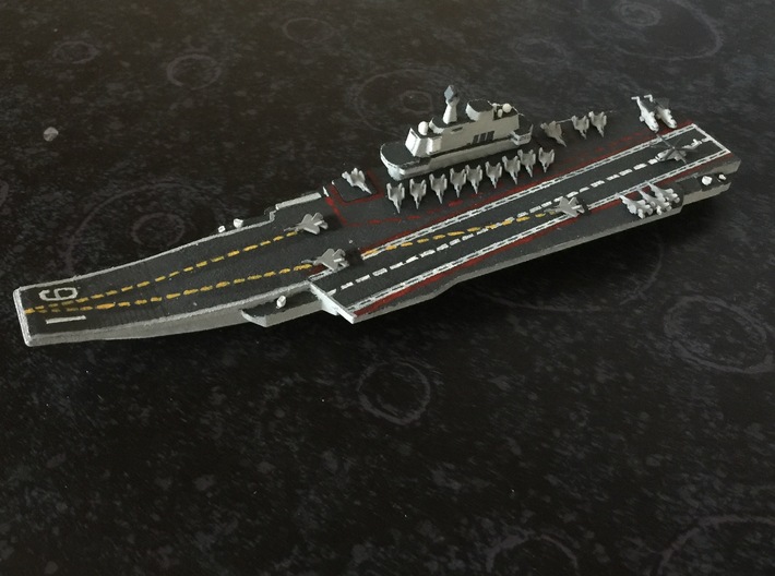 J-31 Carrier Fighter Pack, 12 pc, 1/1800 3d printed Painted Sample on Liaoning w/ Z-18 set