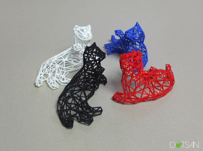 3D Lying Kitten 3d printed 