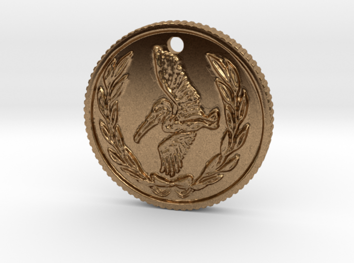 Resident evil 7 biohazard coin necklace 3d printed