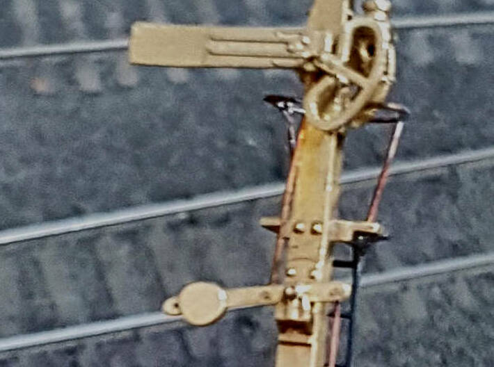 HO NSWR LQ Signal 18 ft Post + Parts 3d printed Close up of detail on completed signal