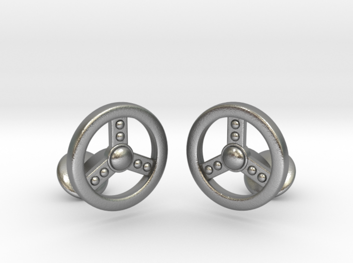 Steering Cufflinks 3d printed