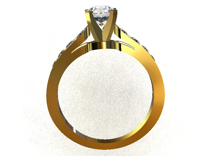 CCW36 Solitaire Ring 3d printed