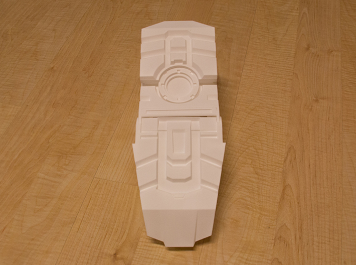 Iron Man Boot (Heel with sole) Part 1 of 4 3d printed Actual 3D print using the Strong & Flexible Plastic.  Fully assembled boot, other parts printed separately.