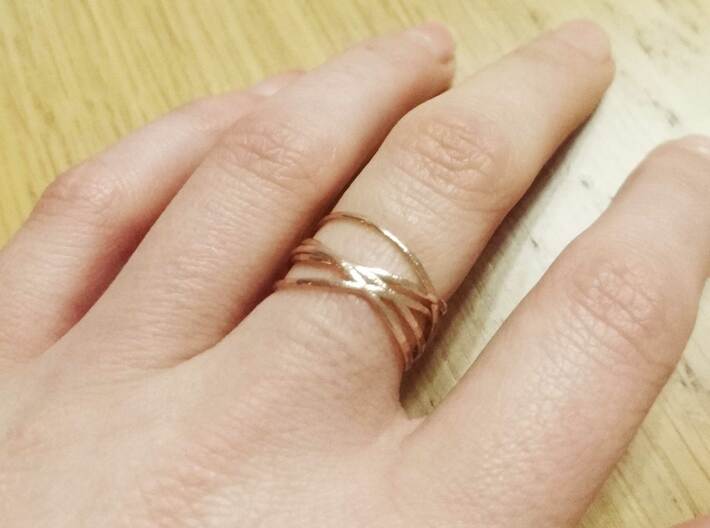 Ring 'Interconnected' / size 7 3d printed