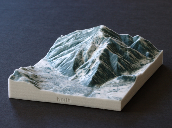 Aspen in Winter, Colorado, USA, 1:50000 3d printed