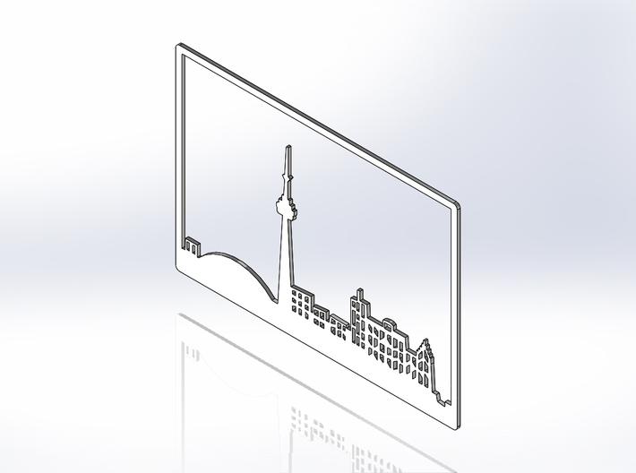 Toronto Skyline - 8 X 11.5 (L) 3d printed Iso