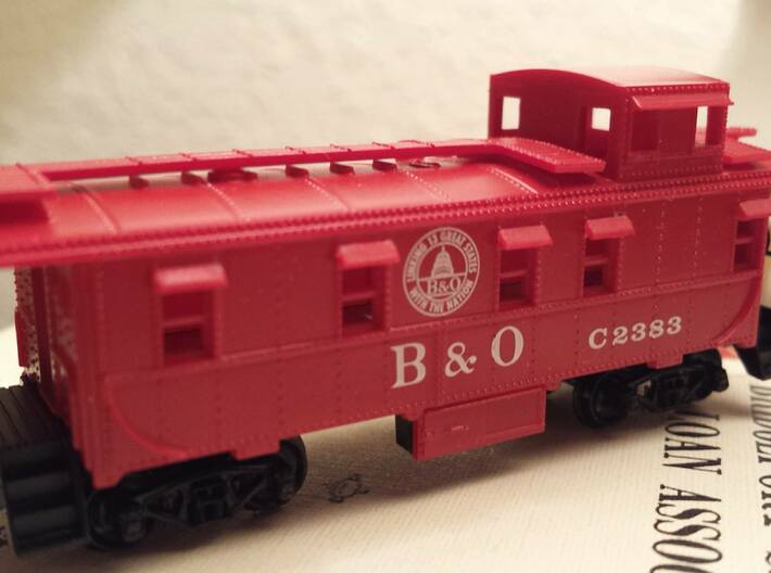 N Scale Caboose Window Shades 3d printed 