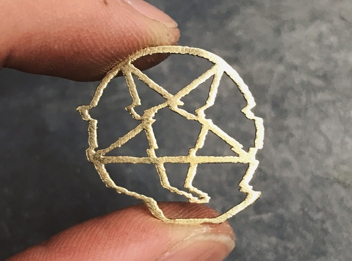 Infinity Shred pendant 3d printed